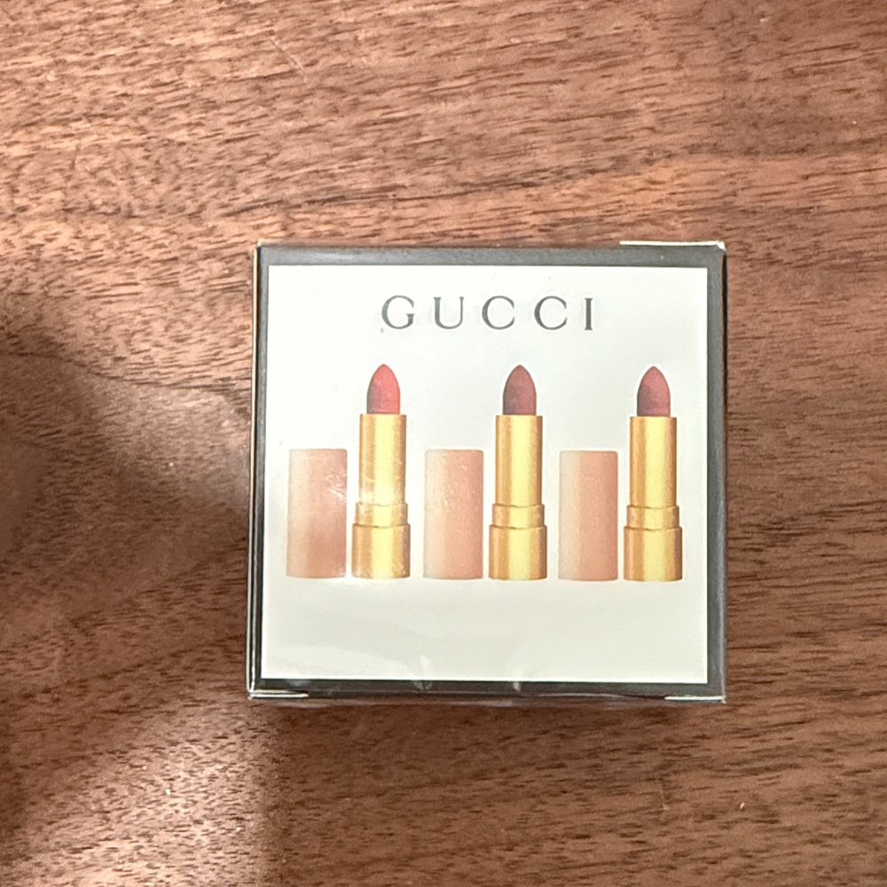 Gucci Lipstick Trio - Elegant Red, Mauve, Nude